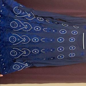 Cotton and silk embroidery